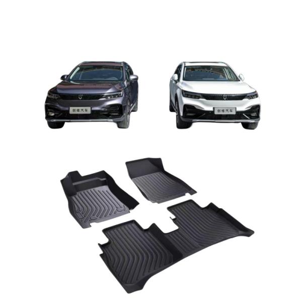 Fully Surrounded Double Anti-Slip Carpet Car Foot Mat for Skyworth EV6 and Skywell ET5