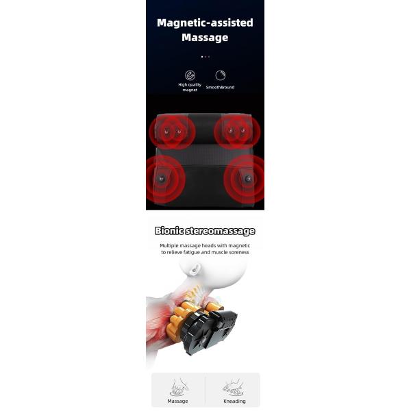 2023 Home Electric Neck Cushion Shiatsu Back Massager with Heat Function and Customized Logo Availabled Massage Pillow