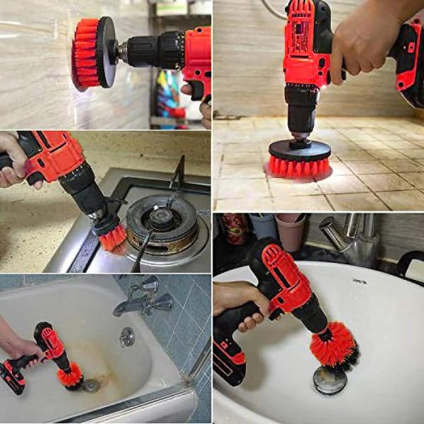Electric Bathtub Bathroom Scrubber Drill Attachment Brush Polypropylene Oem