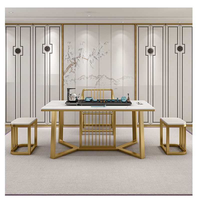 Living Room Furniture Contemporary Glass Tea Table Design in Chinese Style