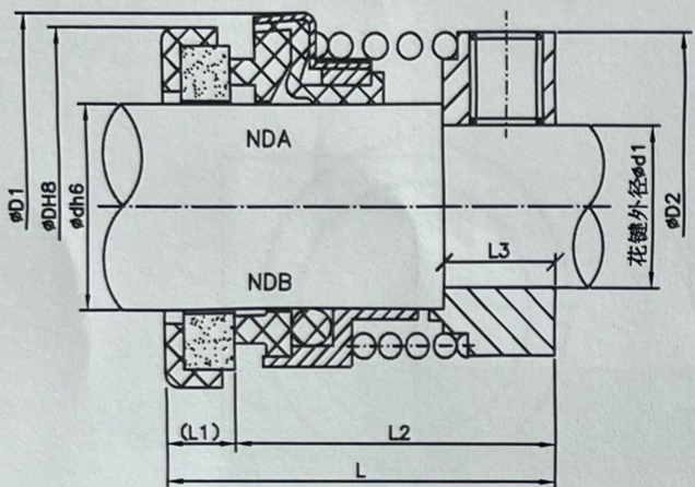 CNP CHL CHLK CHLF Сбалансированная механическая уплотнительная резина Bellow CHL-20/B1SF4