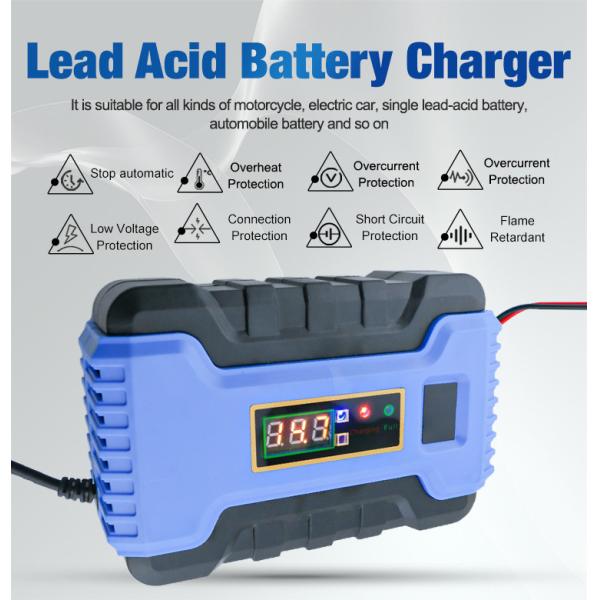 12-24V/5A Input and 7.5W Output Electric Marine Pulse Repair Lead Acid Battery Charger 12V 10A Universal Battery Charger