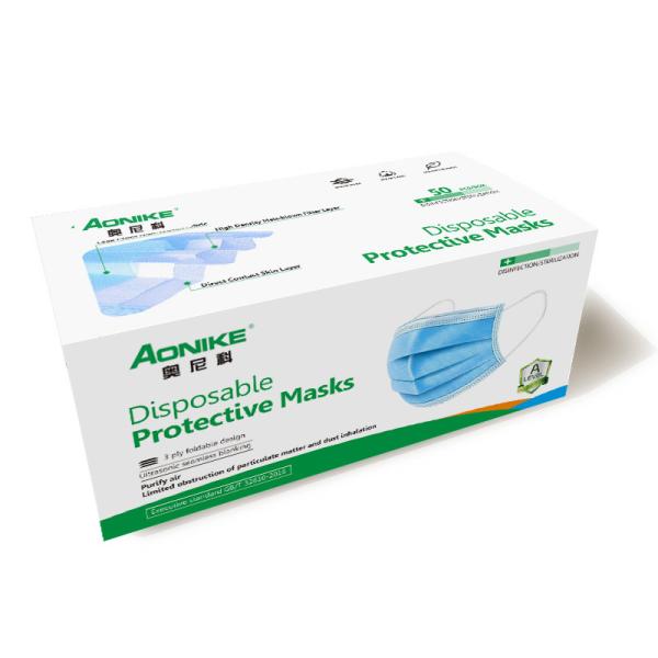 Non Flammable Earloop Procedure Masks , Impermeable 3 Ply Non Woven Face Mask