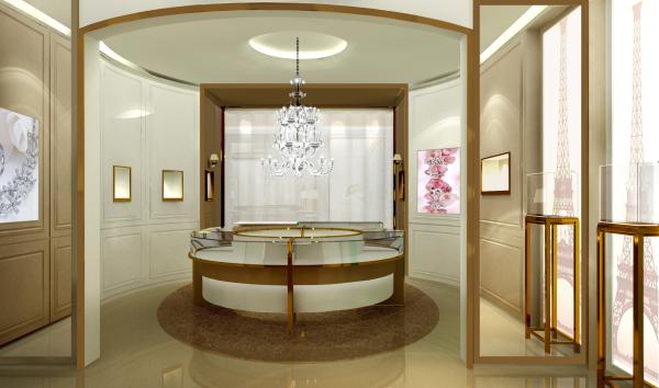 Eco Friendly Wood Jewelry Display Showcase For Luxury Accessories Store
