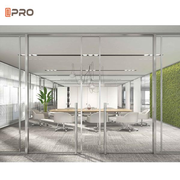 Modern Sliding Office Glass Partitions Room Wall Panel Divider
