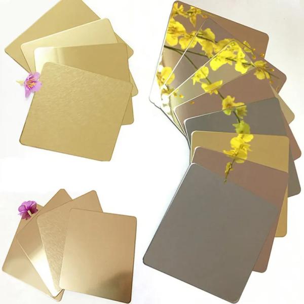 Custom 304 316 Stainless Steel Sheet Embossed Color Plates Ready Stock