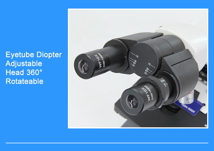 Halogen Light Student 1000x WF10X Biological Compound Microscope