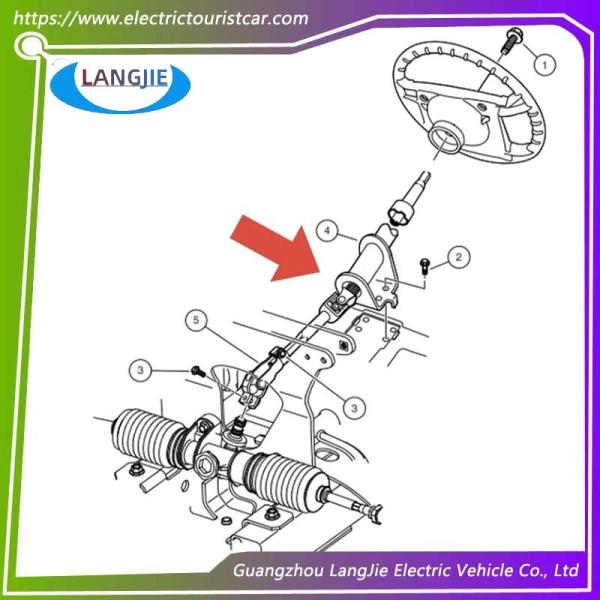 Steering Column Assembly Club Car DS Golf Cart Precedent Factory Assembly