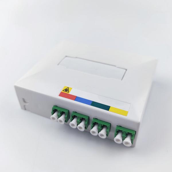 Network None 4 Cores Fiber Optic Faceplate Socket Panel for Indoor FTTH Installation