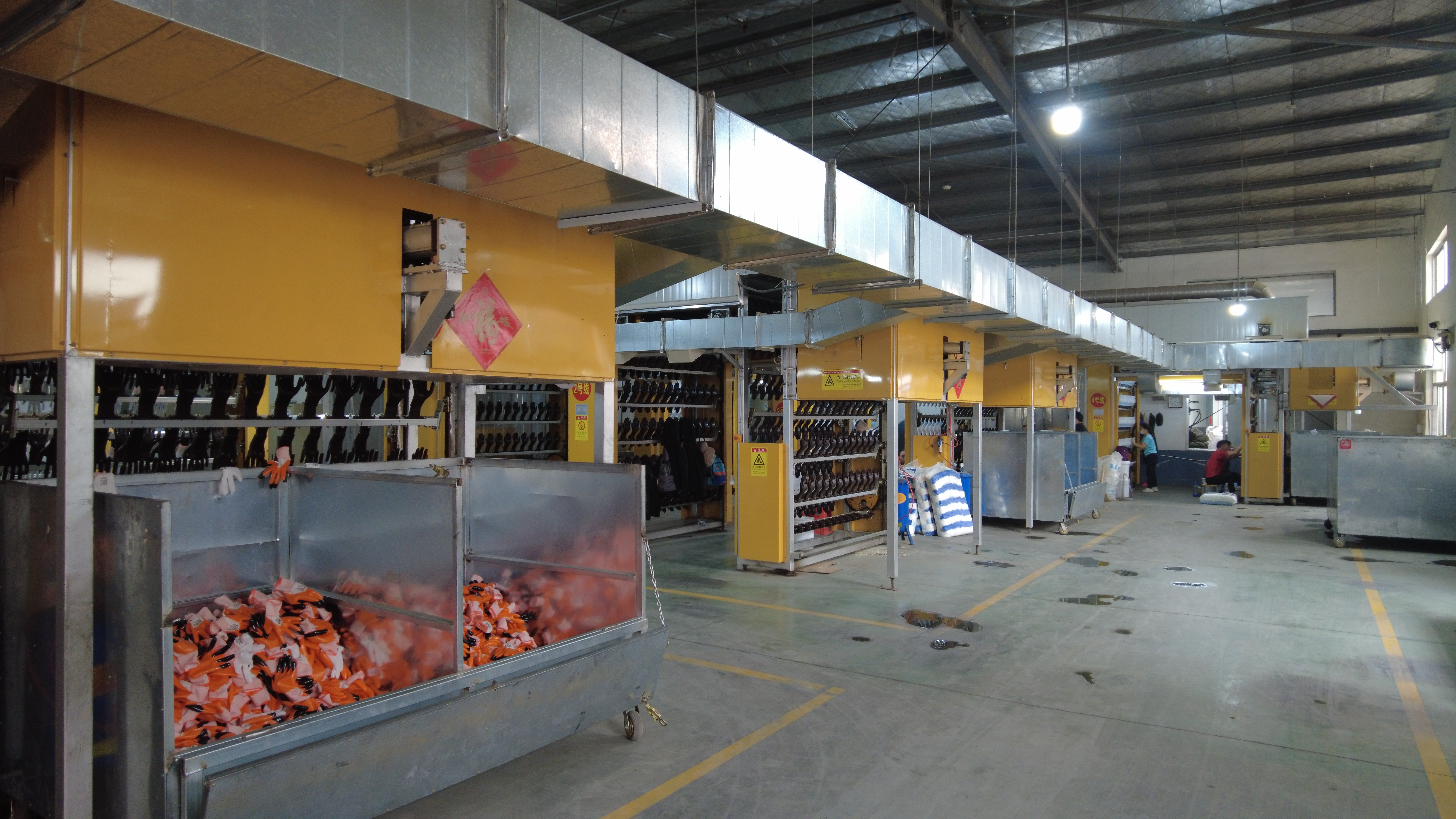 Automated Latex Glove Dipping Machine 45m Line Latex Gloves Manufacturing Machine