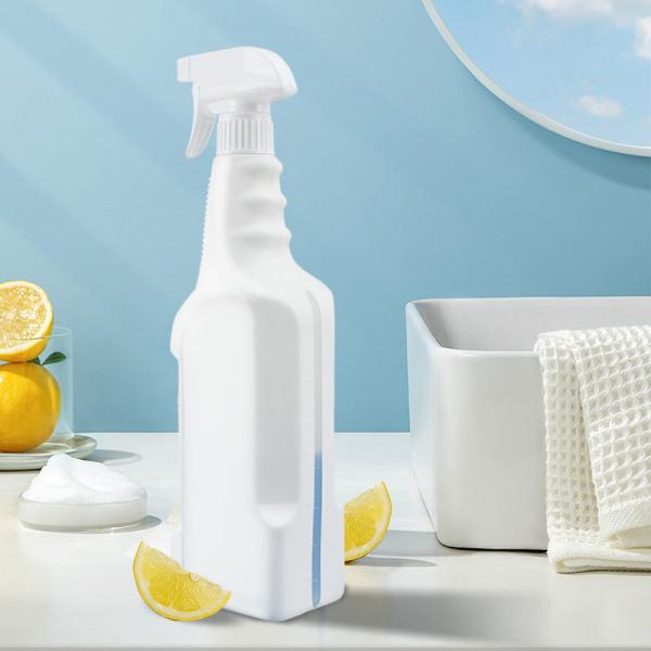 850ml HDPE Flat Design Opaque Durable Corrosion Resistant Plastic Trigger Spray Bottles for Carpet Sofa Glass Cleaning