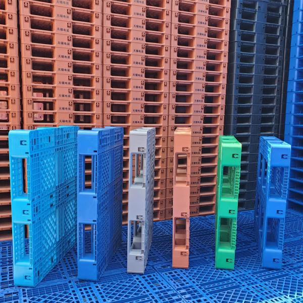 Plastic Pallet Heavy Duty Stackable Warehouse Four-Way Forklift Entry Sustainability