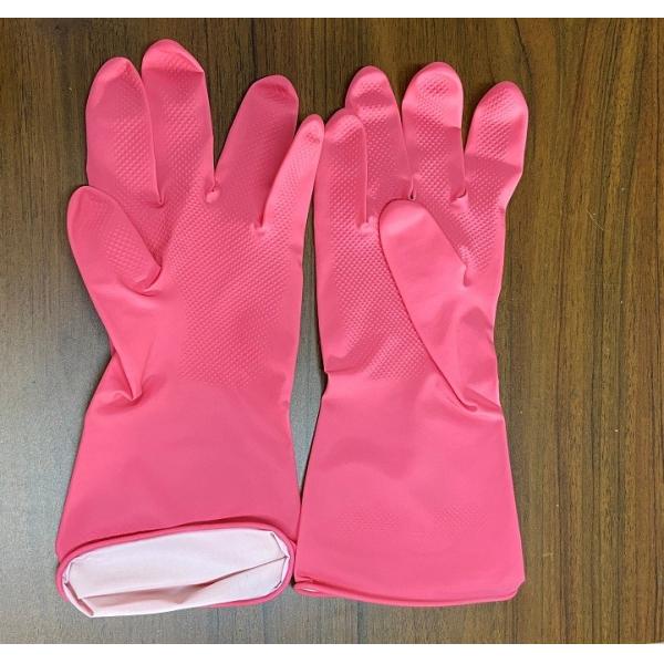 Water Proof M 30g Dip Flocklined Housheold Cleaning Gloves