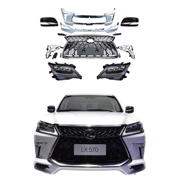 Upgraded Old To New Body Kit Front Bumper And Grill For Lexus lx570 2008-2015 Upgrade To 2018 Model