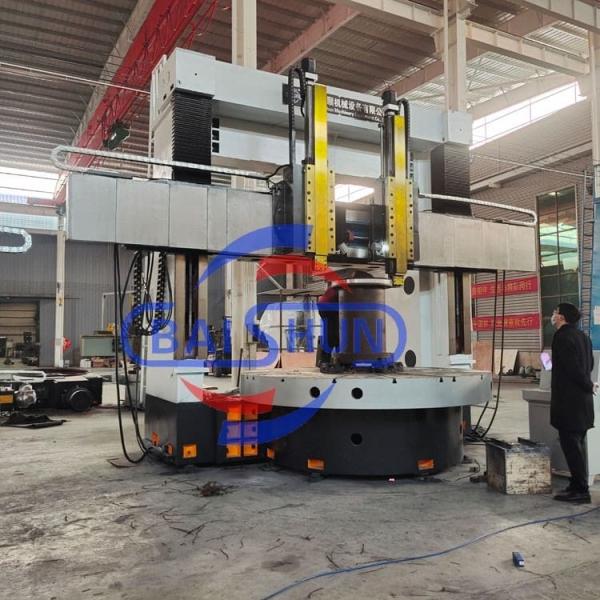 Cnc Lathe Cutting Tools Fanuc Double Turret Vertical Lathe With High Efficiency