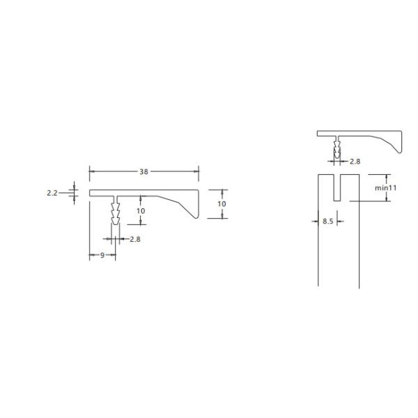 Ручки ящика установки 347mm кухни легкие алюминиевые