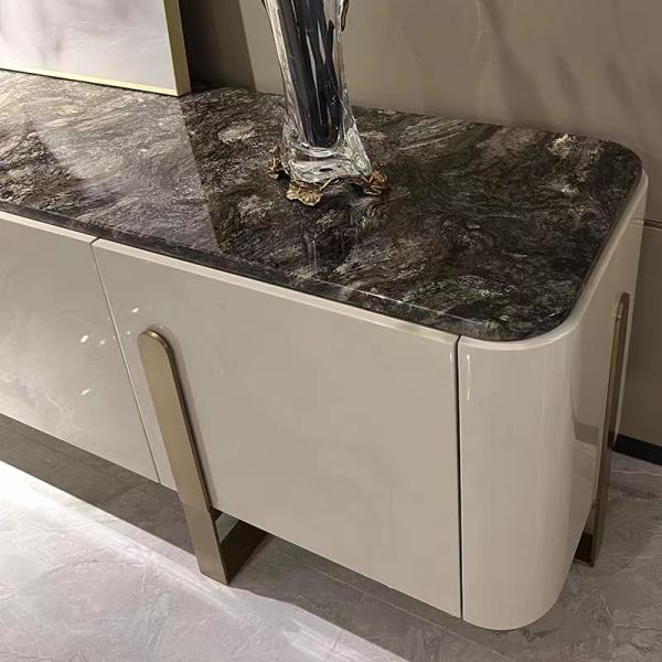 Marble Face Luxury Sideboard Cabinets With Drinks Fridge