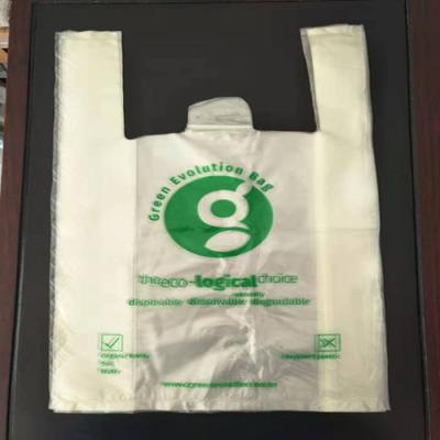 Saco de plástico solúvel em água biodegradável MSDS do t-shirt PVA habilitado