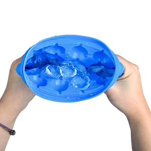 Custom Logo Portable Half Round Ice Chips Ice Bucket with Lid Pub Occasion Blue and Red