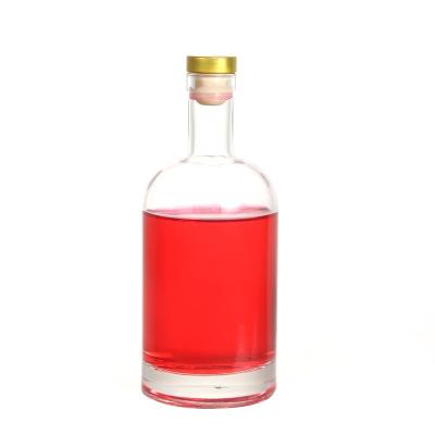Garrafas de vinho de vidro vazias da vodca clara feita sob encomenda com Cork Lid 750ml 500ml 375ml