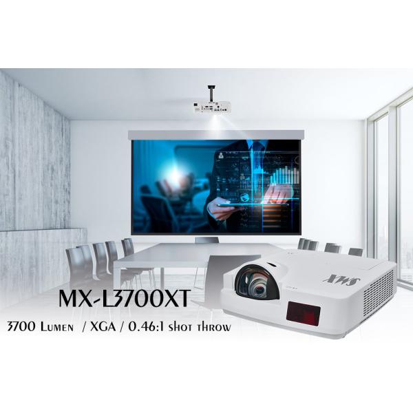 3700 Lumen 3LCD Short Throw Projector With 1024x768 Resolution for Classroom