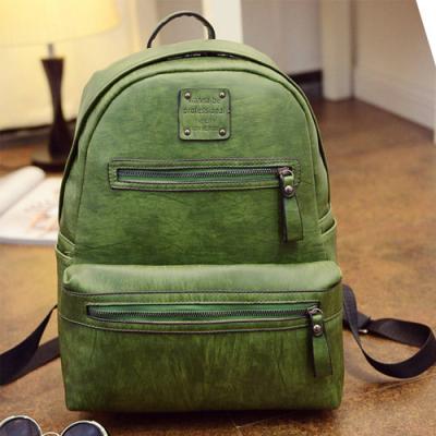 PU Backpacks for college student custom green wholesale mochilas de moda tas ransel wanita