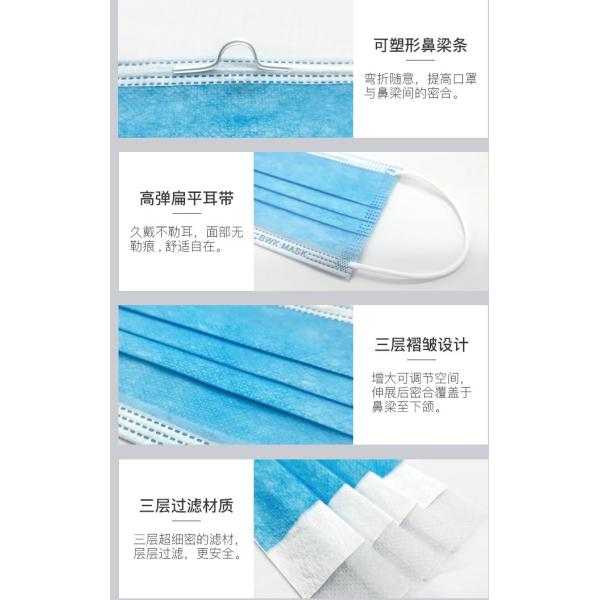 Powecom 3 Ply Personal Protection Non-Sterile Disposable medical Face Mask mouse mask CE certificated