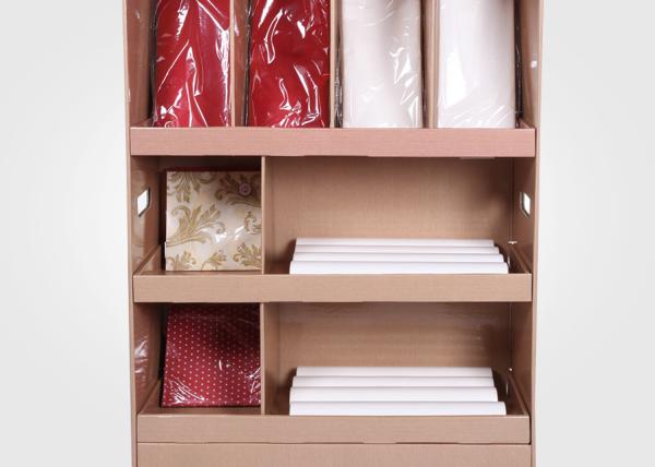 Durable Corrugated Floor Displays Gloss PP Lamination For Retail Clothes