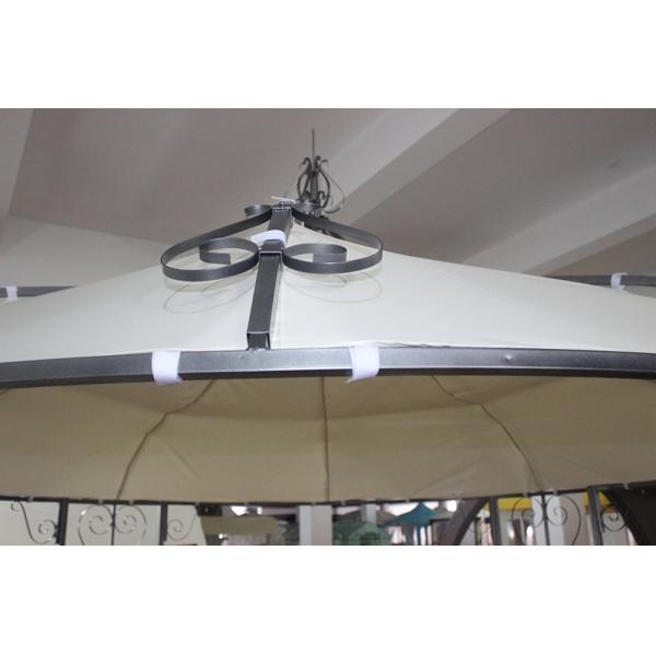Steel Frame 3*2.9M Openwork Pattern Spire Gazebo for Garden High Energy Customizable