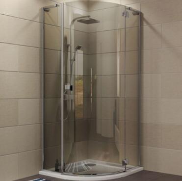 Indoor Aluminium Shower Cubicles Sliding Door Sanding / Clear Surface