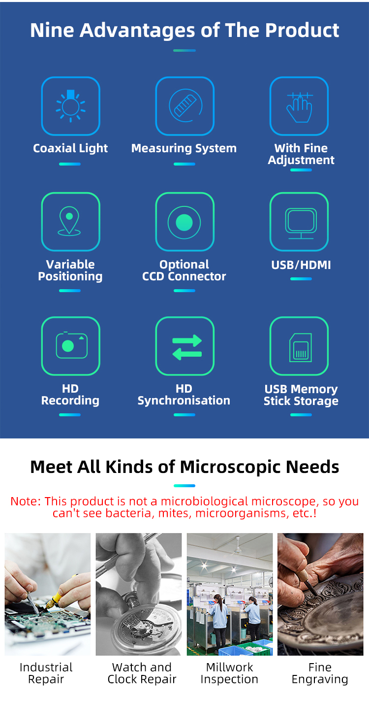 Factory Direct 4K 30MP Electron Microscope Industrial Camera for Industrial, Watch, Phone Repairs and Factory Mould Inspection