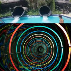 Immersive Water Park Ride Adventure Commercial Black Hole Slide And Splash