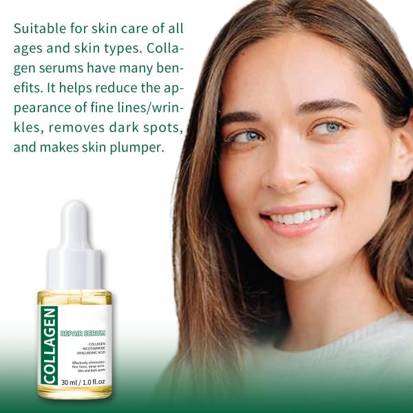 Collagen Face Serum Moisturizing Soothing Skin Firming Serum Transparent Essence