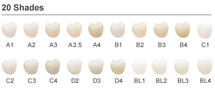 HT-PLUS White Zirconia Block High Translucent Classic 10-25mm