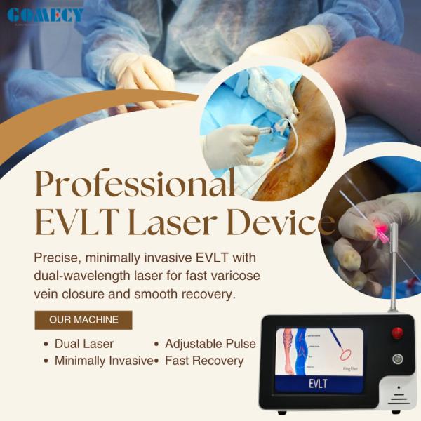 Dual Wavelength 980nm 1470nm Diode Laser Medical System for Endovenous Vein Treatment, Varicose Vein Closure, Leg Vein Therapy, Vascular Surgery, Minimally Invasive Vein Removal Device