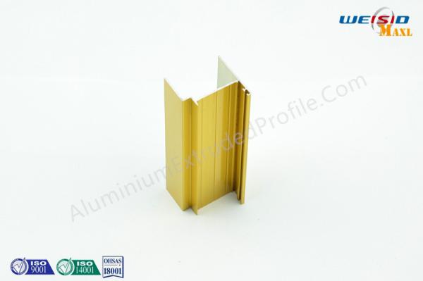 Mirror Face Chemical Polishing Aluminium Profiles , C type Door Aluminum Extruded Shapes