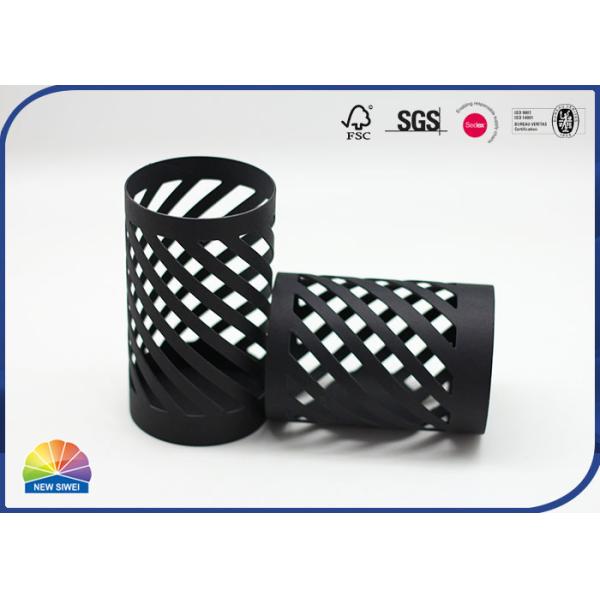 Black Customized Special Paper Packaging Tube Hollow With Inner Tray