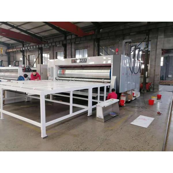 半自動車4色の波形のカートン箱機械プリンター スロットは型抜きした