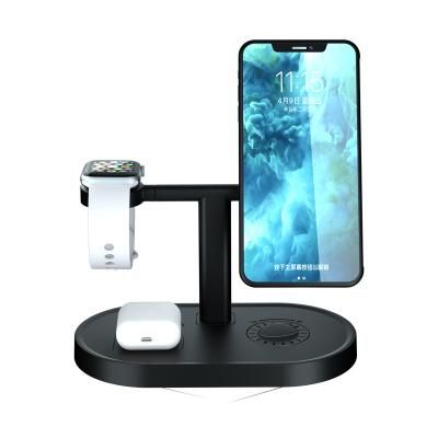 3 magnéticos em 1 estação sem fio do carregador para o iwatch esperto Earbuds do telefone