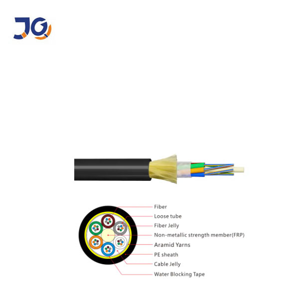 ADSS волоконно-оптический кабель воздушный FOC 96F G652D однорежимный неметаллический волоконно-оптический кабель
