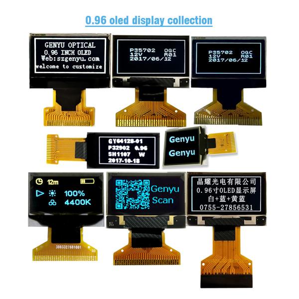 128X64 OLED Customized Fpc Spi i2c Micro Monochrome 0.91 0.96 Oled Display Small Lcd Screen Module Panel Mini 128X32 0.96