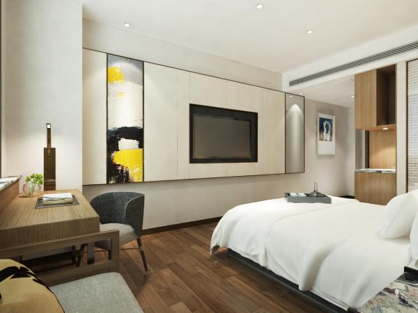 Walnut Color Minimalist Bedroom Furniture SGS Certification