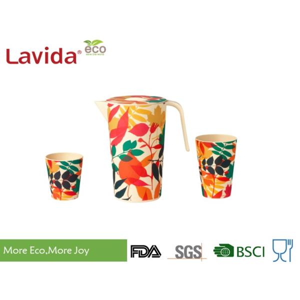 Round Shape Bamboo Fiber Dinnerware High Strength Fashionably Christmas Colors Design