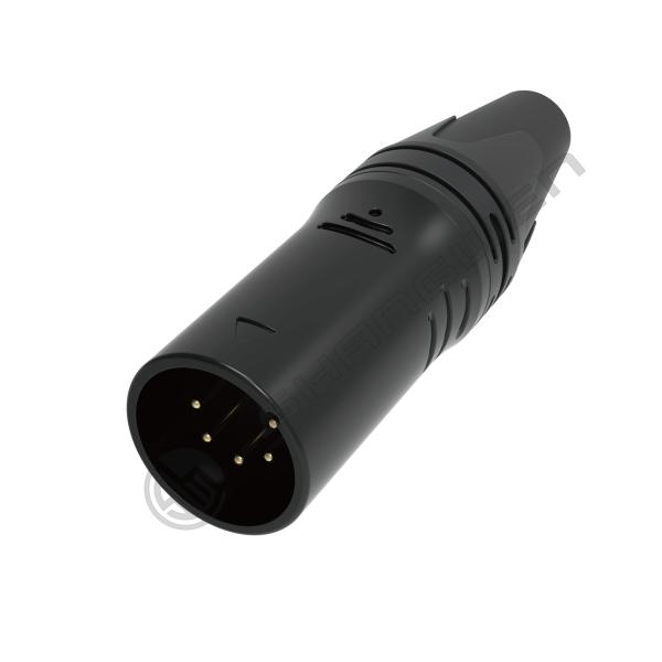 Indoor Audio XLR 5 Pin Male DMX Lighting Jack Black Gold Contacts Female/Male Plug Socket 5 Pin Xlr Connector