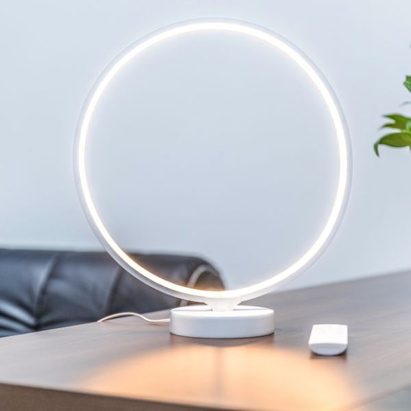 Remote Control Circle Table Lamp 8W LED Mood Lamp with 2700K Warm White Light