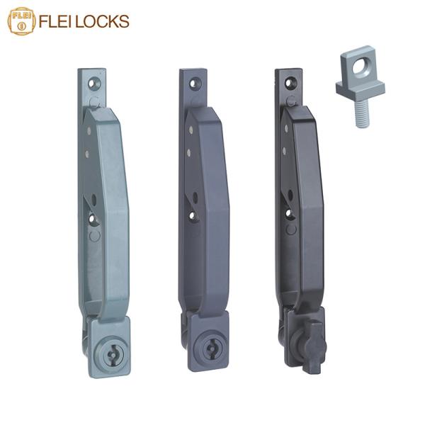 Low Voltage Switchgear Door Pull Handles Modern Design Black Powder Coated Surface