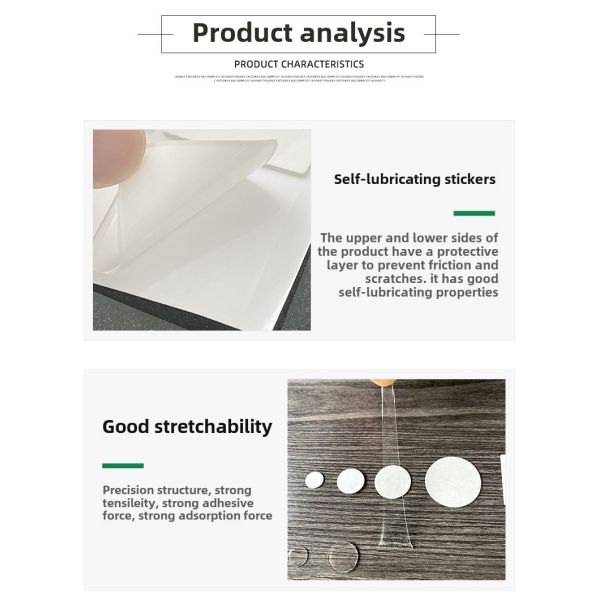Transparent Acrylic Double-Sided Tape Traceless and Nano Dot Tape for Card Positioning Removable Adhesive Paper & Film