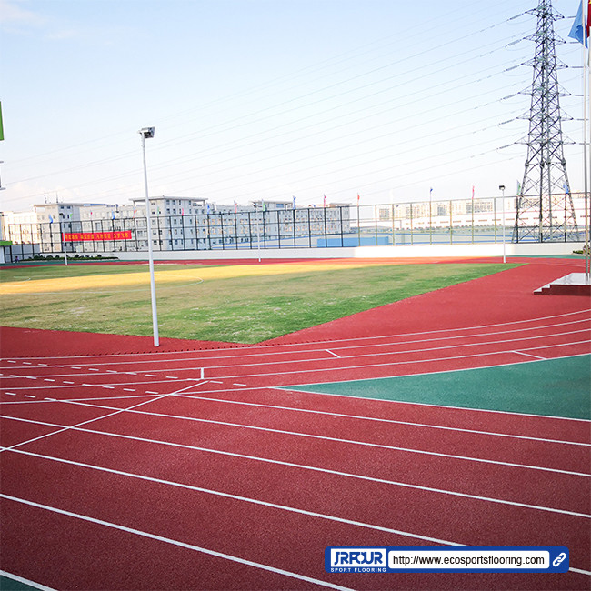 Противоударная 2 упругость следа слоя EPDM Jogging материальная красная высокая