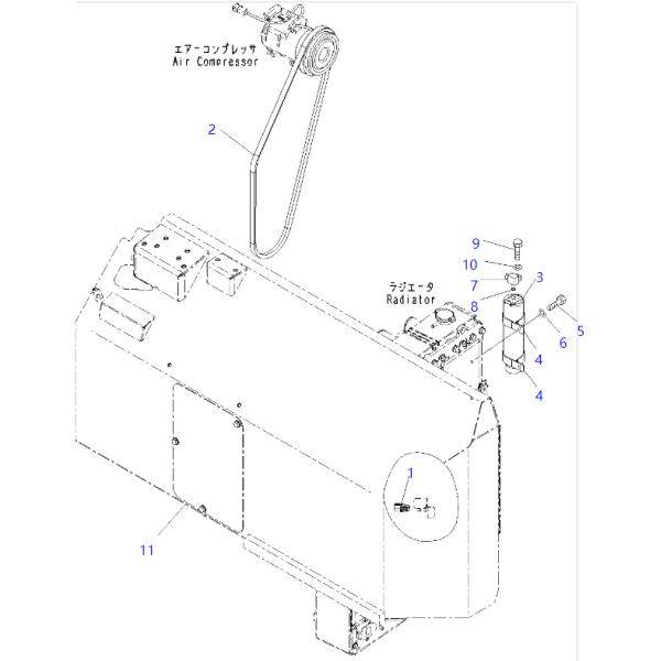 04120-21767 0412021767 V-Belt Electric Parts Fit KOMATSU Excavators PC130 PC70 PC78US