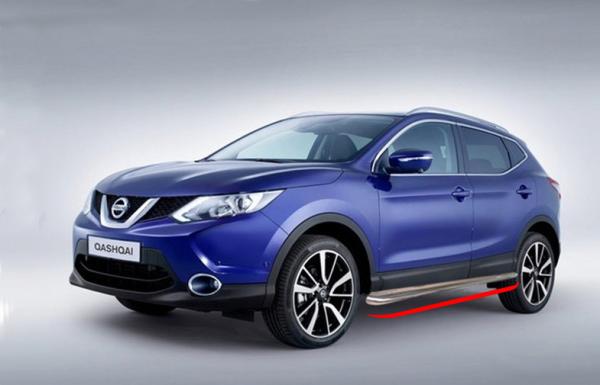 Nissan Qashqai 2014 2015 Stainless Steel Side Automatic Step Bars With LED Light